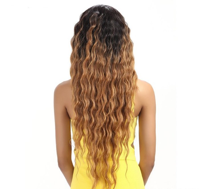 Highlighted Curly Synthetic Rose Net wigs