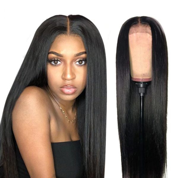 Straight Heat Resistance Synthetic Natural Black Premium Wig